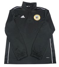 Černá sportovní funkční mikina s potiskem Adidas