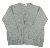 Šedý melírovaný propínací svetr H&M