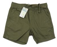 Nové - Khaki plátěné kraťasy Primark
