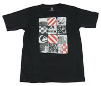 Černé tričko s potiskem Quiksilver