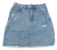 Modrá riflová sukně s prošoupáním Denim Co.