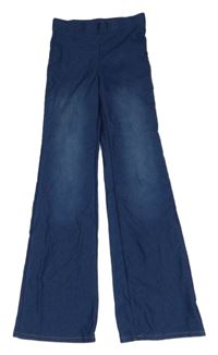 Tmavomodré flare legíny riflového vzhledu H&M