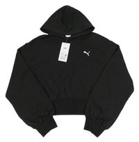 Nové - Černá crop mikina s logem a kapucí Puma