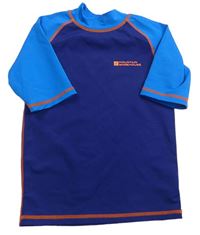 Tmaovmodro-modré UV tričko s logem Mountain Warehouse