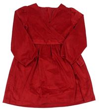Červené sametové šaty s páskem George
