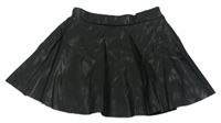 Černá kolová koženková sukně H&M