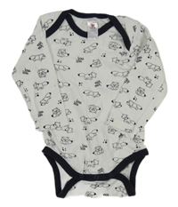 Bílo-tmavomodré vzorované body s liškami C&A