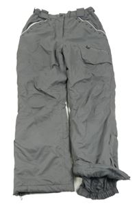 Šedé šusťákové funkční oteplovačky Hooch