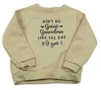 Béžová mikina s nápisem 