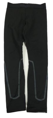 Černé funkční thermo legíny Decathlon