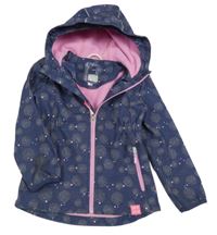 Tmavomodrá vzorovaná softshellová bunda s kapucí C&A