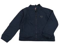 Tmavomodrá propínací mikina se srdíčkem 