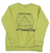 Neonově žlutá mikina s nápisem Primark