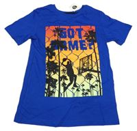 Nové - modré tričko s potiskem George