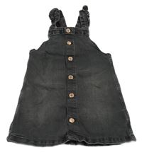 Tmavošedé propínací riflové šaty H&M