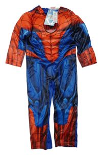 Nové - modro-červený vzorovaný overal - Spidermanem Marvel