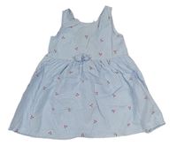Modro-bílé pruhované šaty s třešněmi H&M