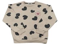 Světlerůžová mikina se srdíčky Primark