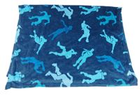 Tmavomodrá chlupatá deka Fortnite