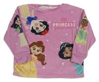 Růžová plyšová mikina s princeznami Disney