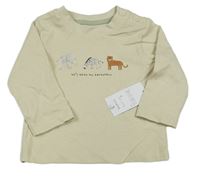 Nové - Béžové triko se zvířátky Matalan