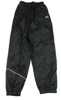 Černé šusťákové funkční kalhoty s logem Sondico 