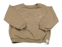 Hnědá mikina se zvířátky F&F