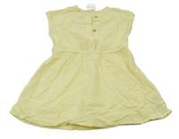 Světložluté květované šaty 