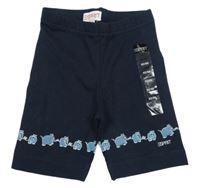 Nové - Tmavomodré kraťasy se slony Esprit