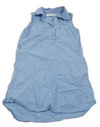 Světlemodré květované šaty H&M