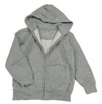 Šedá propínací mikina s kapucí Primark
