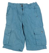 Světlemodré cargo plátěné kraťasy S. Oliver