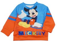 Modro-červená mikina s Mickeym 