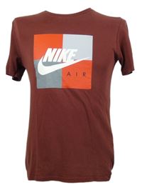 Pánské vínové tričko s logem Nike 