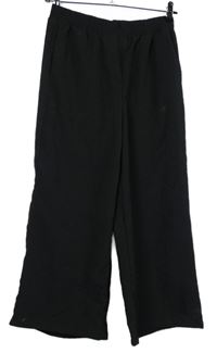 Dámské černé strukturované culottes kalhoty 