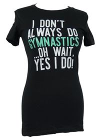 Dámské černé tričko s nápisem Bella 