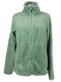 Dámská světlezelená chlupatá bunda 