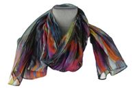 Dámská barevná vzorovaná šifonová šála 