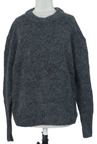 Dámský šedý vlněný svetr H&M