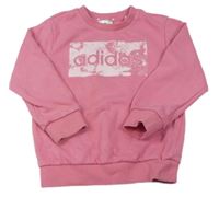 Růžová mikina s logem Adidas