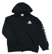 Černá propínací mikina Playstation s kapucí 