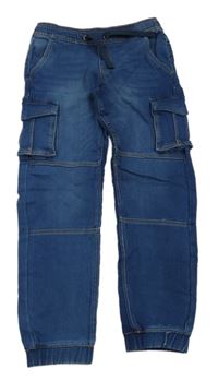 Modré teplákové cargo rifle Pocopiano