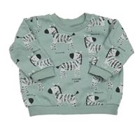 Světlemodrá mikina se zebrami Matalan