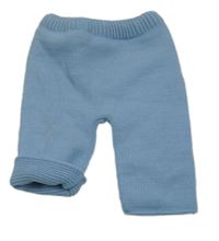 Modré teplé pletené kalhoty 