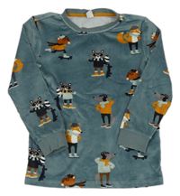 Modrá plyšová mikina se zvířátky Topolino