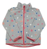 Šedá fleecová propínací mikina s hvězdami H&M