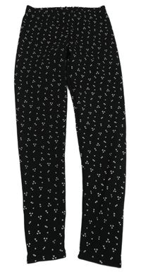 Černé teplákové legíny se srdíčky Yigga