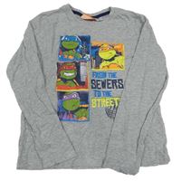 Šedé triko se želvami Ninja Nickelodeon