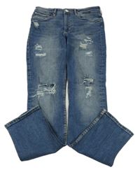 Tmavomodré rifle s dírami H&M