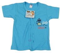 Nové - Modré propínací tričko s robotem Nottie Planet